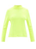 Batsheva - Cotton-jersey Roll-neck Top - Womens - Green