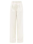 Matchesfashion.com Made In Tomboy - Enea High-rise Wide-leg Denim Trousers - Womens - Cream