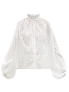 Matchesfashion.com Thierry Colson - Slava Balloon-sleeve Cotton Blouse - Womens - White Print
