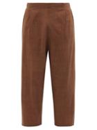 Matchesfashion.com 11.11 / Eleven Eleven - Cropped Pleated Cotton Trousers - Mens - Dark Red
