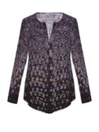 Raquel Allegra Silk-chiffon Tie-dye Henley Top