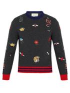Gucci Embroidered Wool-knit Sweater