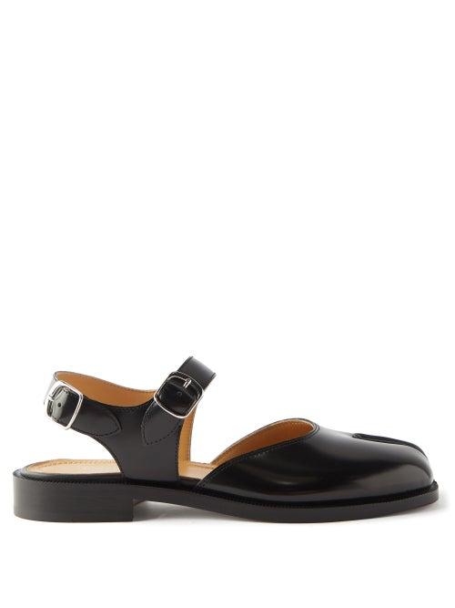 Maison Margiela - Tabi Patent-leather Sandals - Womens - Black