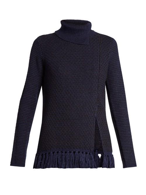 Proenza Schouler Fringed-hem Knit Sweater