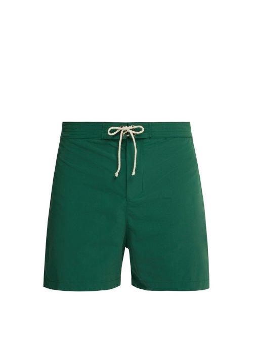 Matchesfashion.com Bower - Laced Waistband Swim Shorts - Mens - Green