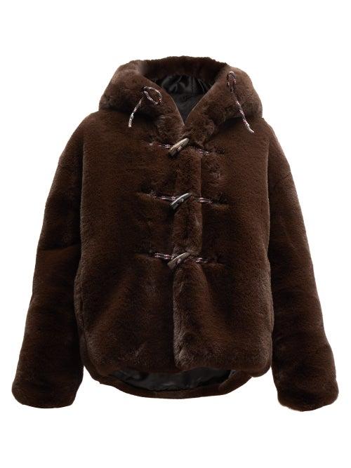Matchesfashion.com Golden Goose - Tsuba Faux Fur Hooded Jacket - Womens - Brown
