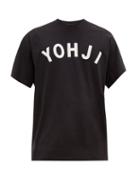 Matchesfashion.com Y-3 - Yohji Baseball Style Appliqu Cotton T Shirt - Mens - Black White