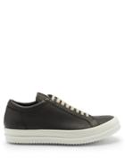 Matchesfashion.com Rick Owens - Grooved-sole Leather Trainers - Mens - Black