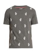 Moncler Gamme Bleu Duck-embroidered Crew-neck Cotton T-shirt