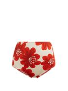 Matchesfashion.com Dodo Bar Or - Ceccile Floral Print Bikini Bottoms - Womens - Cream Multi