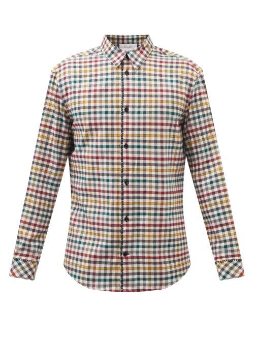 Gabriela Hearst - Quevedo Whip-stitched Check Cotton-twill Shirt - Mens - Multi