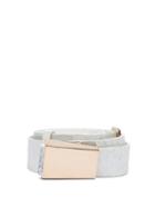 Matchesfashion.com Gabriela Hearst - Buckle Fastening Elaphe Leather Belt - Womens - White