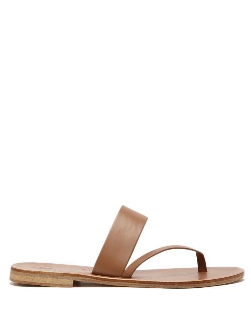 Matchesfashion.com Lvaro - Alberta Leather Slide Sandals - Womens - Tan