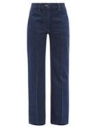 Ladies Rtw Bella Freud - David Wide-leg Denim Jeans - Womens - Dark Denim