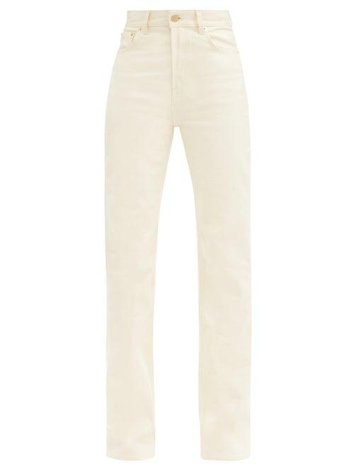 Matchesfashion.com Jacquemus - Nmes High-rise Straight-leg Jeans - Womens - Cream