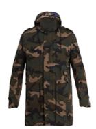 Valentino Camouflage-print Hooded Gabardine Parka