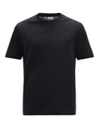 Matchesfashion.com Brioni - Logo-embroidered Cotton-jersey T-shirt - Mens - Black