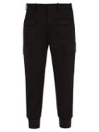 Matchesfashion.com Neil Barrett - Low Rise Slim Leg Crepe Cargo Trousers - Mens - Black