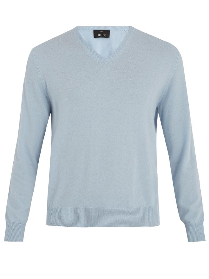 Allude V-neck Cashmere Sweater