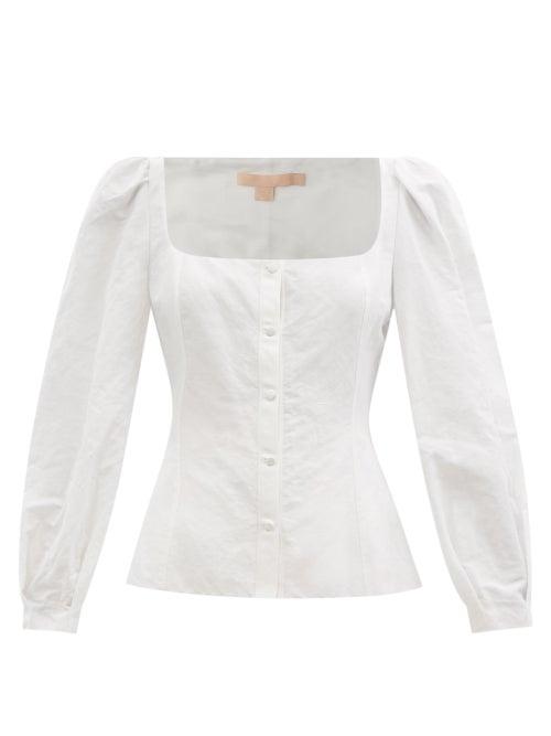 Ladies Rtw Brock Collection - Thelma Cotton-blend Top - Womens - White