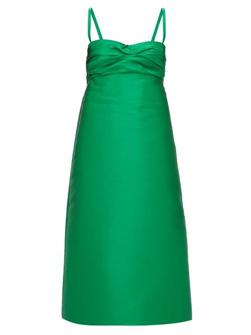 Matchesfashion.com No. 21 - Gathered A Line Satin Dress - Womens - Green
