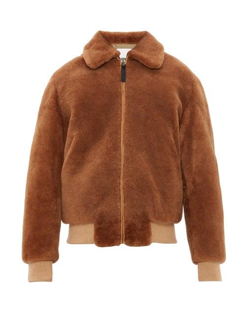 Matchesfashion.com Yves Salomon - Shearling Bomber Jacket - Mens - Brown