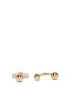 Tom Ford - Striped 18k-gold Cufflinks - Mens - Gold