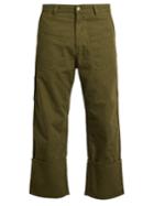 Loewe Patch-pocket Cotton-blend Cropped Trousers