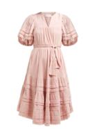 Matchesfashion.com Zimmermann - Heathers Cotton Midi Dress - Womens - Dark Pink
