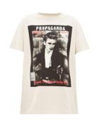 Matchesfashion.com Acne Studios - Erice Propaganda Magazine-print Cotton T-shirt - Womens - Beige