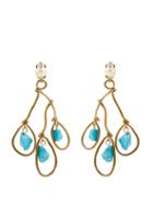 Matchesfashion.com Marni - Faux Pearl And Bead Drop Clip On Earrings - Womens - Blue