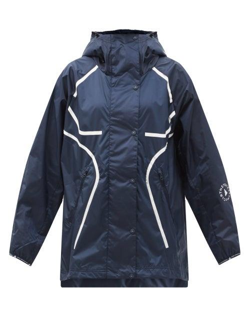 Matchesfashion.com Adidas By Stella Mccartney - Truepace Recycled-ripstop Rain Jacket - Womens - Navy