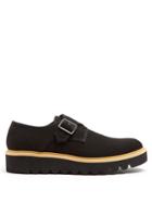 Stella Mccartney Monk-strap Canvas Raised-sole Shoes