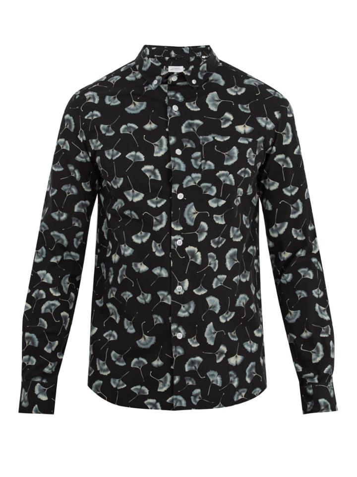 Saturdays Nyc Crosby Ginkgo-print Cotton Shirt