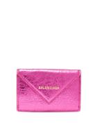 Matchesfashion.com Balenciaga - Papier Metallic Leather Purse - Womens - Pink