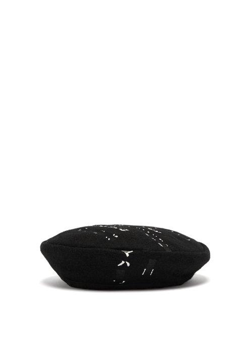 Matchesfashion.com Maharishi - Reversible Wool Beret - Womens - Black