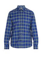 Matchesfashion.com Burberry - Checked Cotton Shirt - Mens - Blue Multi