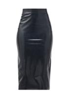 Matchesfashion.com Saint Laurent - High-rise Latex Midi Skirt - Womens - Black