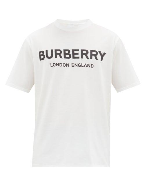 Matchesfashion.com Burberry - Letchford Logo-printed Cotton T-shirt - Mens - White