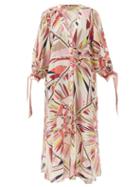 Matchesfashion.com Emilio Pucci - Abstract-print Cotton-blend Dress - Womens - Pink Print