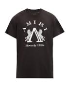 Matchesfashion.com Amiri - Logo-print Cotton-jersey T-shirt - Mens - Black