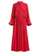 Matchesfashion.com Giambattista Valli - Long Sleeved Silk Gown - Womens - Fuchsia