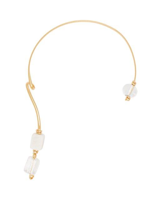 Matchesfashion.com Marni - Clear Stone Open Choker - Womens - White