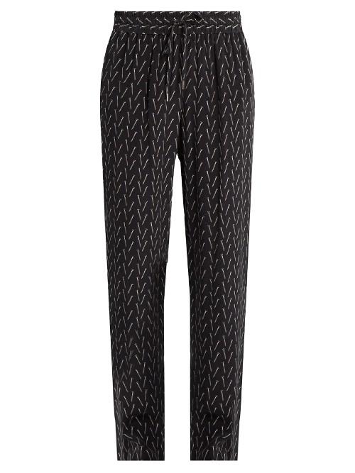 Equipment Hadley Nails-print Silk-crepe Trousers
