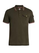 Moncler Gamme Bleu Contrast-stripe Cotton-piqu Polo Shirt
