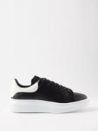 Alexander Mcqueen - Oversized Raised-sole Leather Trainers - Mens - Black White