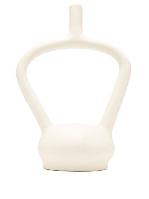 Matchesfashion.com Simone Bodmer Turner - Peruvian Stirrup Ceramic Vessel - Cream