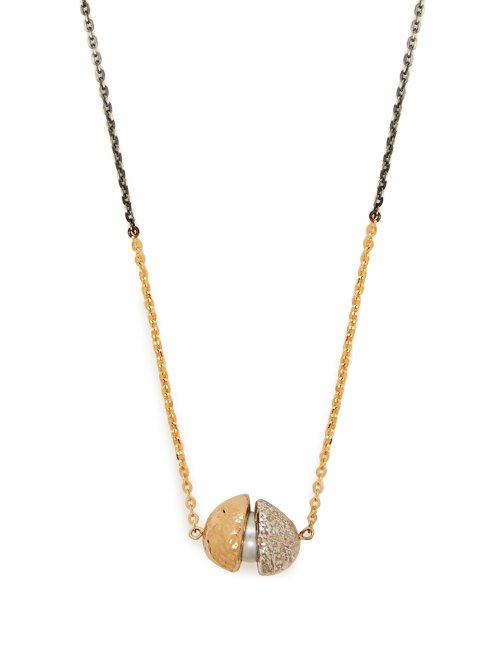 Matchesfashion.com Pearls Before Swine - Pearl Pendant Necklace - Mens - Silver