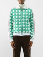 Casablanca - Monogramme D'osier-print Jersey Track Jacket - Mens - Green Multi
