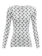 Matchesfashion.com Marine Serre - Crescent-moon Recycled-jersey Top - Womens - White